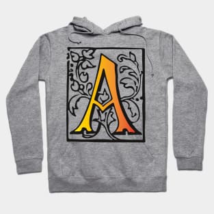 Letter A in an ornamental frame Hoodie